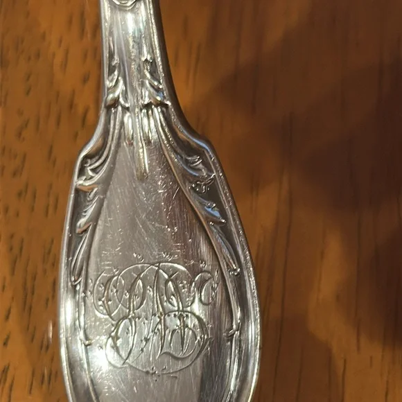 Gorham Co silver plated large fish serving spoon. PAV engraved - Picture 8 of 8